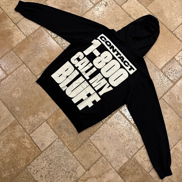 Pusha T 1-800 Call My Bluff Its Almost Dry Black Hoodie - Picture 7 of 10